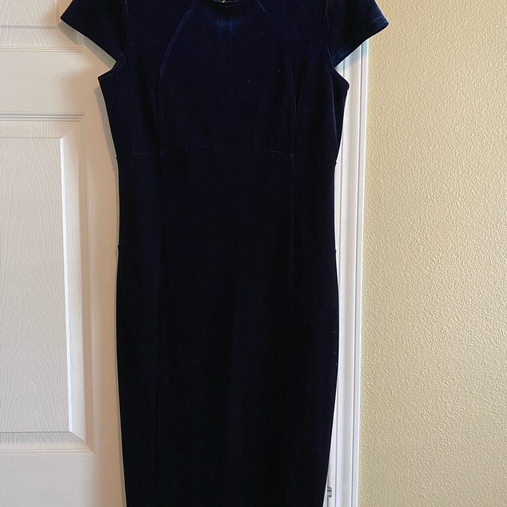 Felicity &Coco Velvet Blue Dress